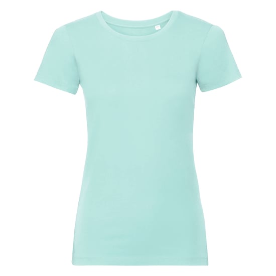 Russell Womens/Ladies Organic Short-Sleeved T-Shirt (Aqua Blue) - Image 1