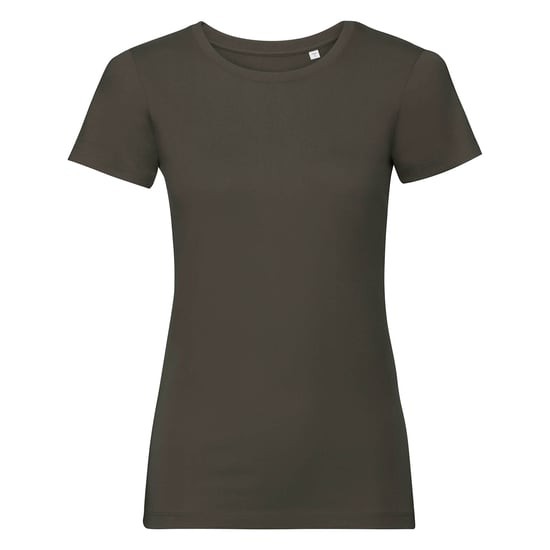 Russell Womens/Ladies Organic Short-Sleeved T-Shirt (Dark Olive) - Image 1