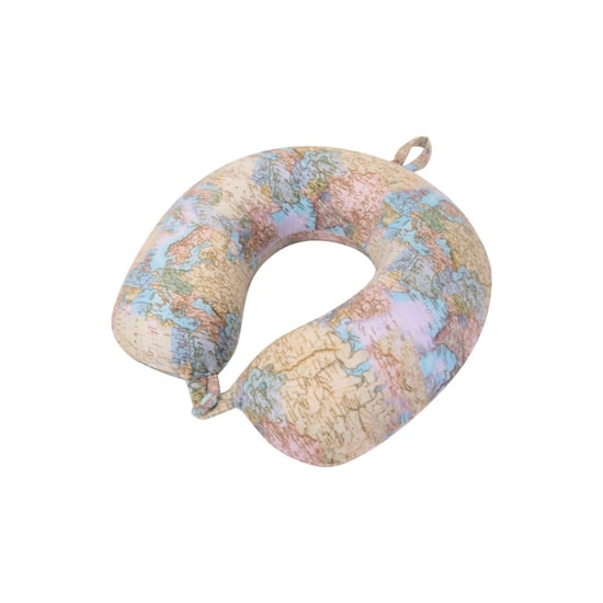 Mountain Warehouse World Map Memory Foam Travel Pillow (Brown) - Image 2