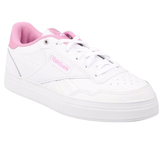 Reebok Unisex Vuxna Court Advance Bold läderskor (Vit/rosa) - Image 3
