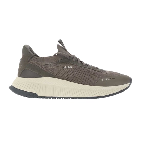 Boss Heren TTNM EVO Leren Trainers (Groen) - Image 1