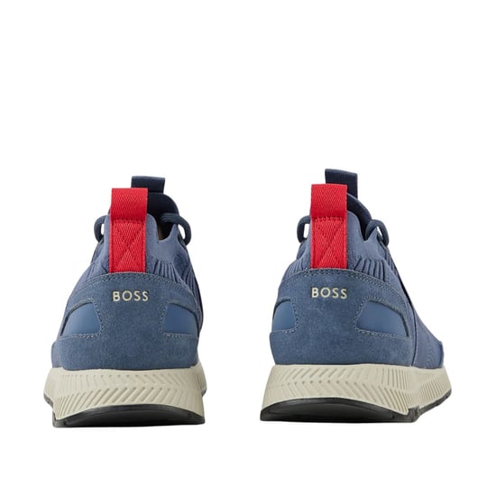 Boss Mens Titanium Suede Panel Löpning Träningsskor (Blå) - Image 2