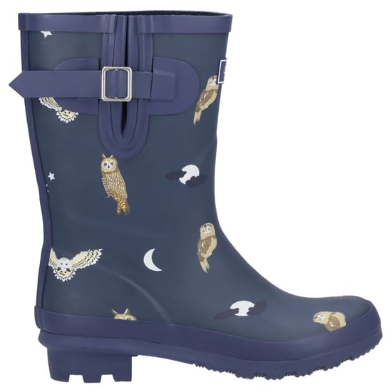 Cotswold Dames/Dames Woodland Uil Mid Cut Wellington Laarzen (Middenblauw) - Image 1