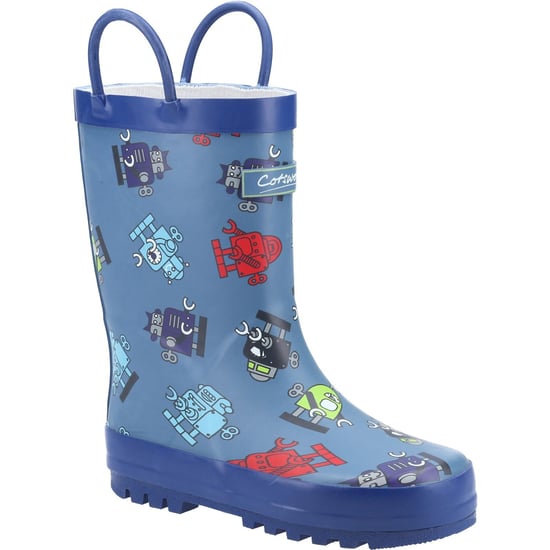 Cotswold Kinder/Kinder Puddle Robot Wellington Laarzen (Blauw) - Image 3