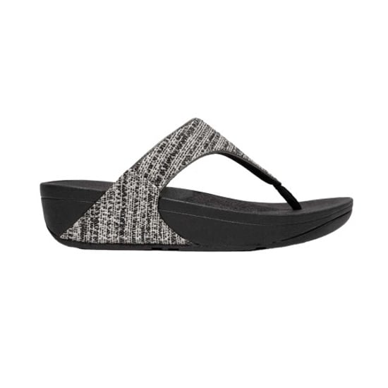 Fit Flop Womens/Ladies Lulu Shimmer Weave Toe Post Sandals (Black) - Image 1