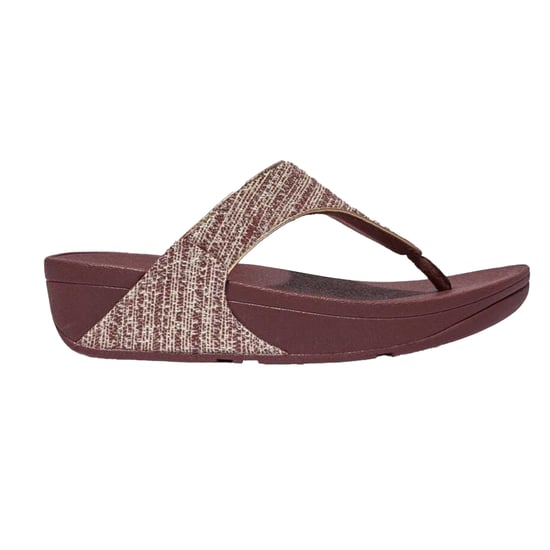 Fit Flop Womens/Ladies Lulu Shimmer Weave Toe Post Sandals (Brown) - Image 1