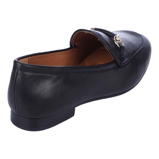 Dune London Womens/Ladies Grandeur Leather Wide Loafers (Black) - Image 2