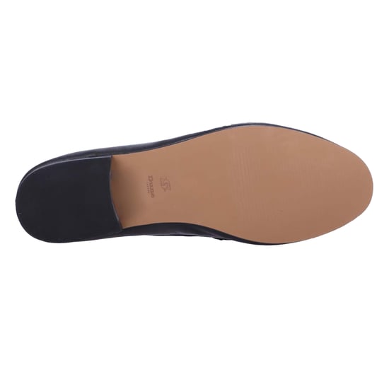 Dune London Womens/Ladies Grandeur Leather Wide Loafers (Black) - Image 3