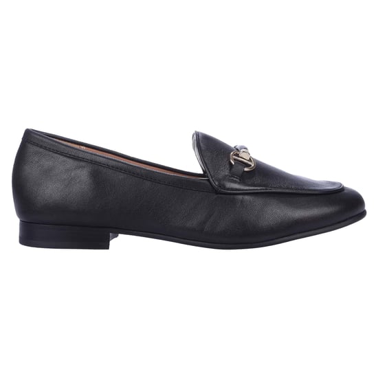 Dune London Womens/Ladies Grandeur Leather Wide Loafers (Black) - Image 4