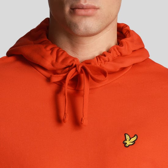 Men's Lyle And Scott Pullover Hoodie in Red - Image 4