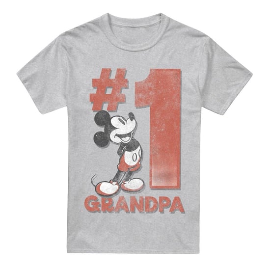 Disney Mens Number 1 Grandpa Mickey Mouse T-Shirt (Sport Heather) - Image 1