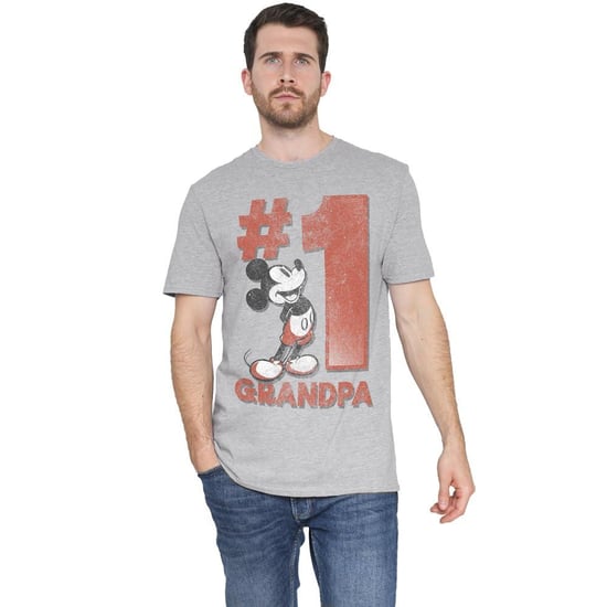 Disney Mens Number 1 Grandpa Mickey Mouse T-Shirt (Sport Heather) - Image 4