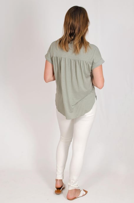 Pleat Front Jersey Top - Image 3