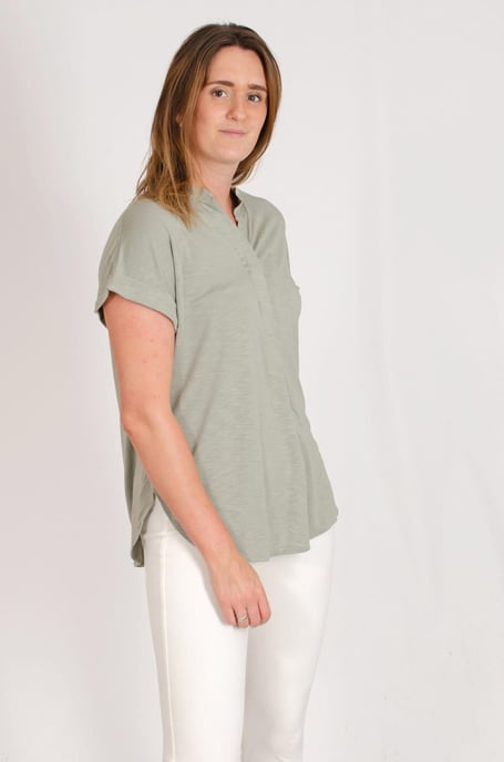 Pleat Front Jersey Top - Image 4