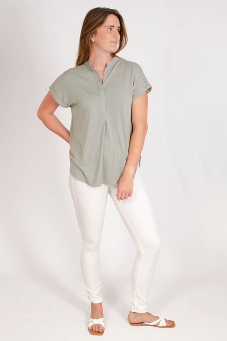 Pleat Front Jersey Top - Image 5