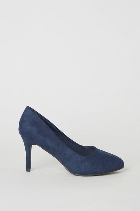 Good For The Sole: Wide Fit Elsa Almond Toe Stiletto Heel Court Shoes - Image 2