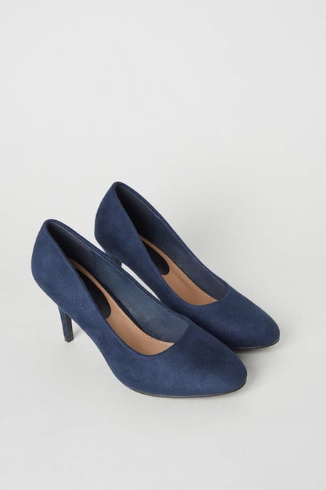 Good For The Sole: Wide Fit Elsa Almond Toe Stiletto Heel Court Shoes - Image 3