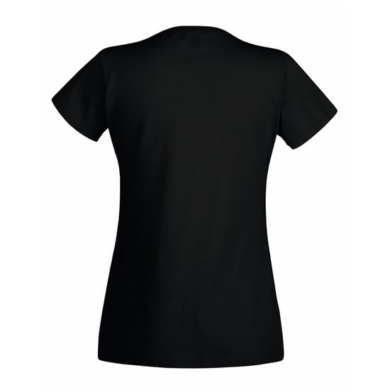 Fruit of the Loom Womens/Ladies Valueweight V Neck Lady Fit T-Shirt (Black) - Image 2