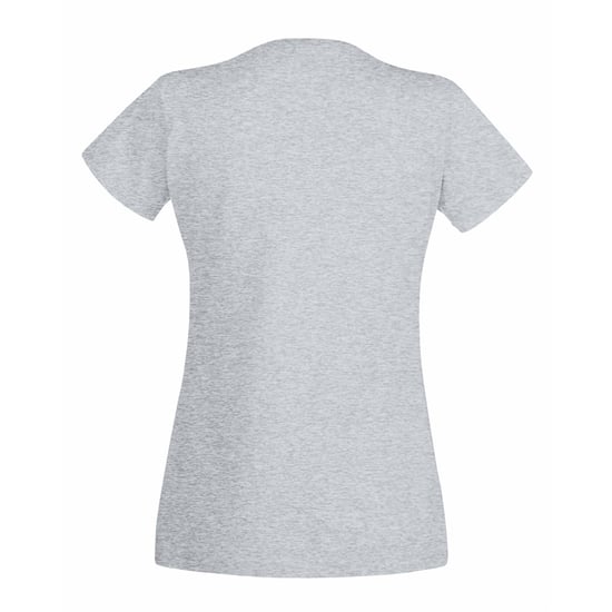 Fruit of the Loom Womens/Ladies Valueweight V Neck Lady Fit T-Shirt (Heather Grey) - Image 2