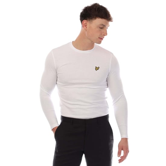 Lyle & Scott Mens Plain Long-Sleeved T-Shirt (White) - Image 1