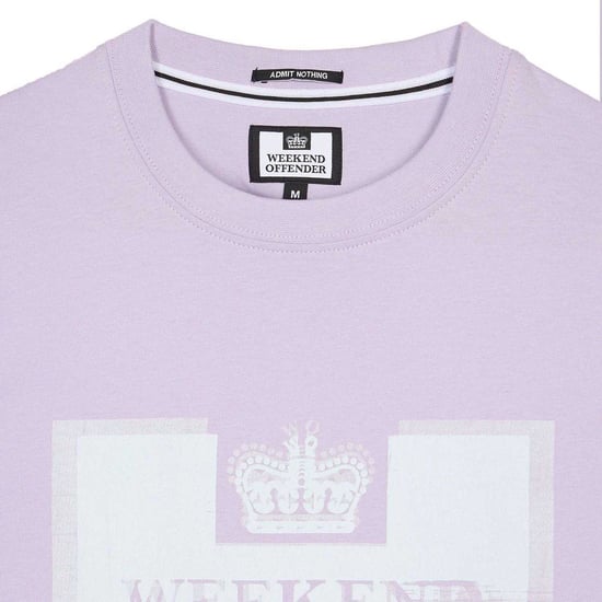 Weekend Offender Mens Bonpensiero Graphic T-Shirt (Lila) - Image 3