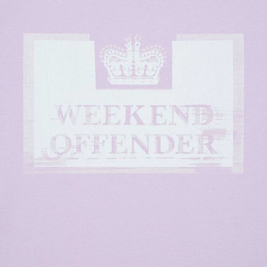 Weekend Offender Mens Bonpensiero Graphic T-Shirt (Lila) - Image 4