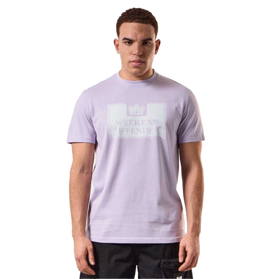 Weekend Offender Mens Bonpensiero Graphic T-Shirt (Lila) - Image 5