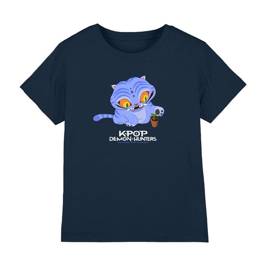 K-Pop Demon Hunters Kinder/Kids Schattig Derpy Tiger T-shirt (Marine) - Image 4