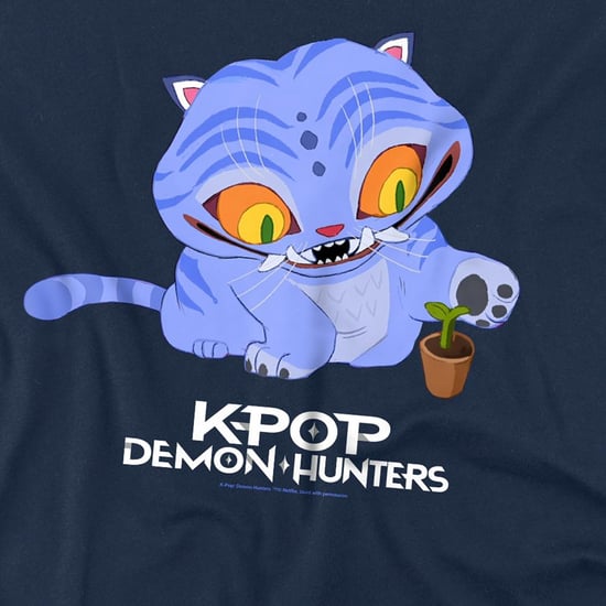 K-Pop Demon Hunters Unisex Schattig Derpy Tijger T-shirt voor volwassenen (Marine) - Image 2