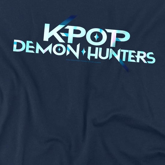 K-Pop Demon Hunters Unisex Adult Logo T-Shirt (Navy) - Image 3
