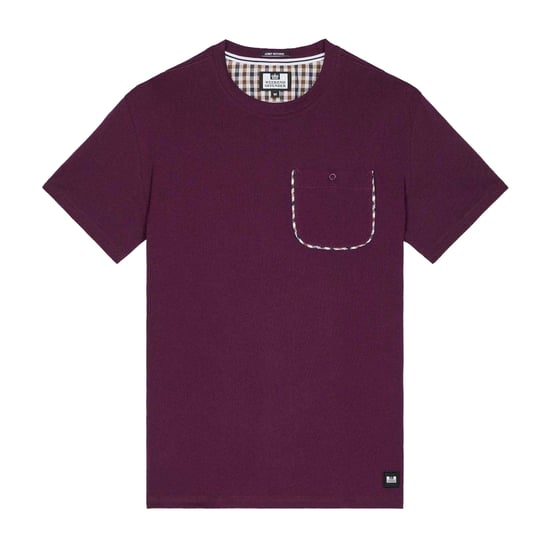 Weekend Offender Sutton Checked T-shirt med bröstficka för herrar (Bär) - Image 1