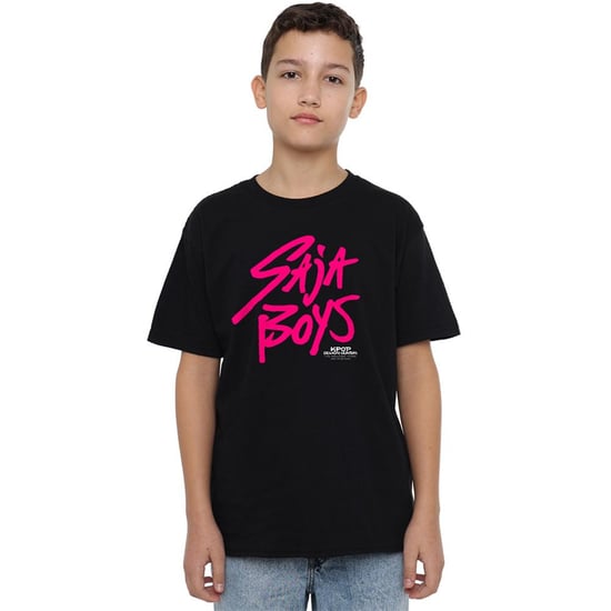 K-Pop Demon Hunters Childrens/Kids Saja Boys Logo T-Shirt (Black/Pink) - Image 2