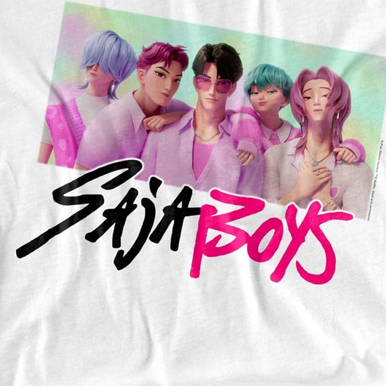 K-Pop Demon Hunters Womens/Ladies Saja Boys Photo Frame Oversized T-Shirt (White) - Image 2
