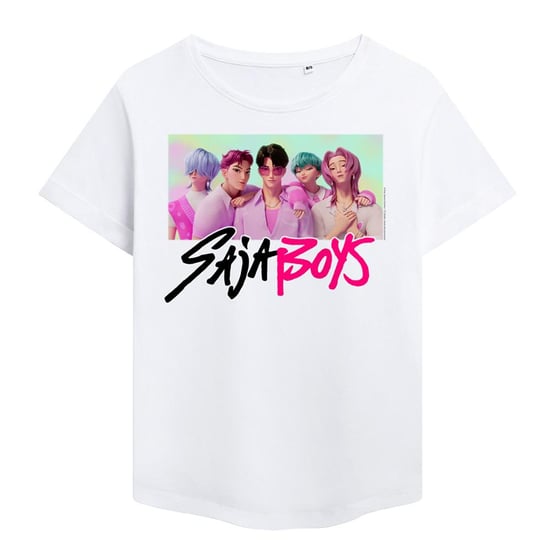 K-Pop Demon Hunters Womens/Ladies Saja Boys Photo Frame Fashion T-Shirt (White) - Image 1