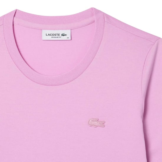 Lacoste Womens/Ladies Cotton Soft 3/4 Sleeve T-Shirt (Pink) - Image 2