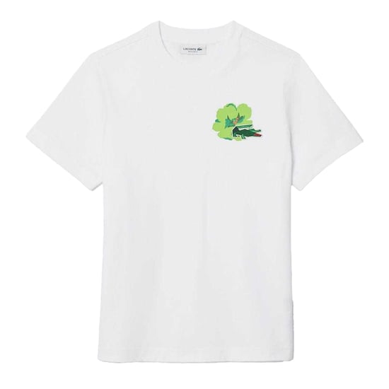 Lacoste Dames/Dames Bloemen Katoenen T-Shirt (Wit) - Image 1