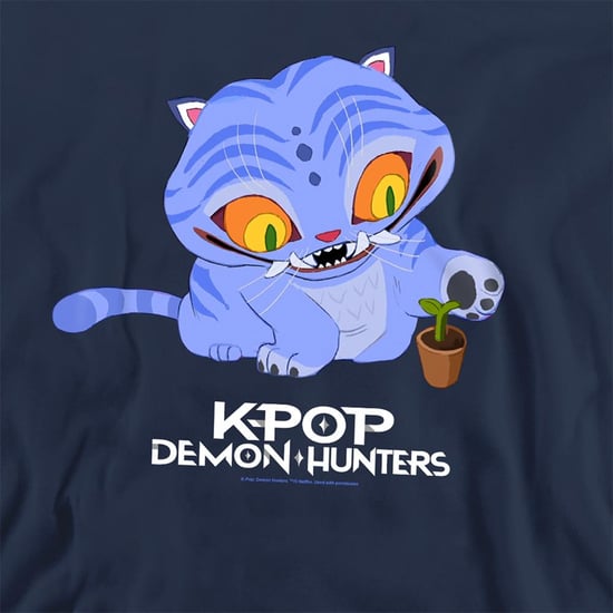 K-Pop Demon Hunters Unisex Adult Cute Derpy Tiger Sweatshirt (Navy) - Image 2