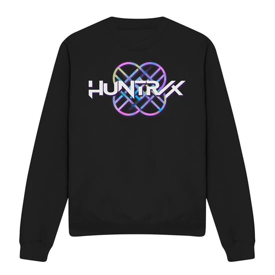K-Pop Demon Hunters Unisex Adult Huntr/X Pastel Logo Sweatshirt (Black) - Image 1