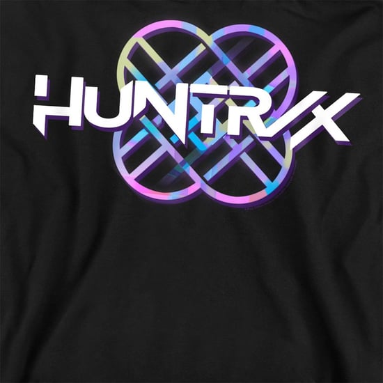 K-Pop Demon Hunters Unisex Adult Huntr/X Pastel Logo Sweatshirt (Black) - Image 3