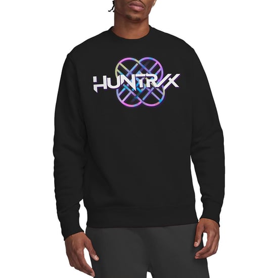 K-Pop Demon Hunters Unisex Adult Huntr/X Pastel Logo Sweatshirt (Black) - Image 4