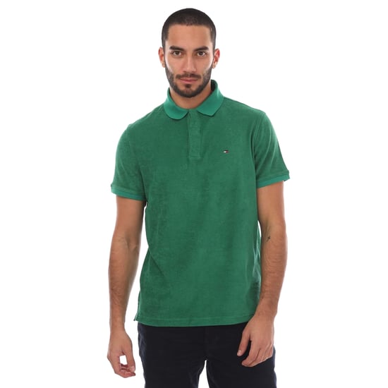 Tommy Hilfiger Mens Micro-Towelling Regular Polo Shirt (Green) - Image 1