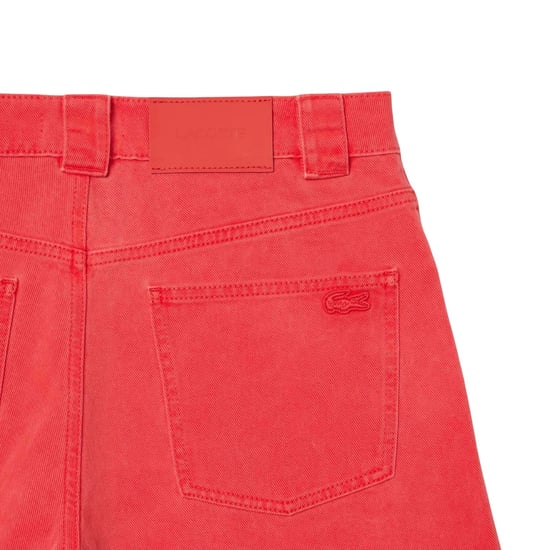 Lacoste Dames/Dames Bermuda Natural Geverfd Lange Shorts (Rood) - Image 2