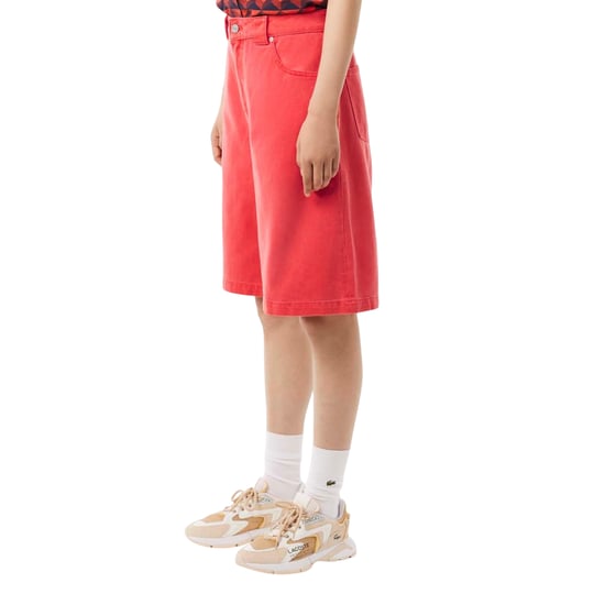 Lacoste Dames/Dames Bermuda Natural Geverfd Lange Shorts (Rood) - Image 4