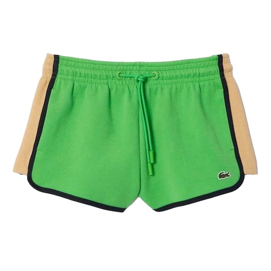 Lacoste Dames/Dames Pique Contrast Paneel Shorts (Groen) - Image 1