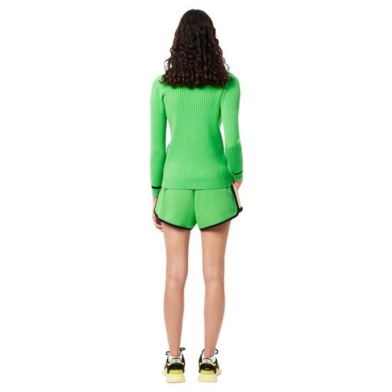 Lacoste Dames/Dames Pique Contrast Paneel Shorts (Groen) - Image 2