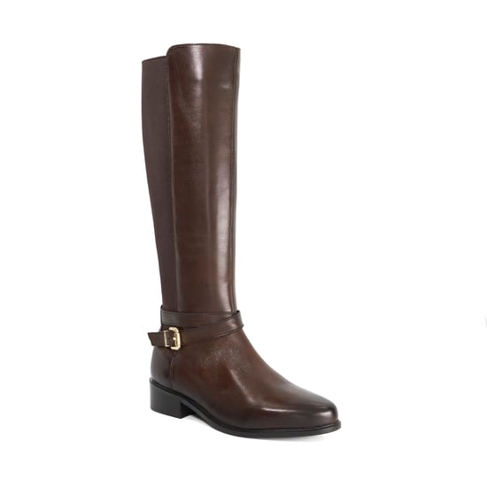 Dune Ladies Teine - Leather Knee High Boots With Buckle Detail - Image 1