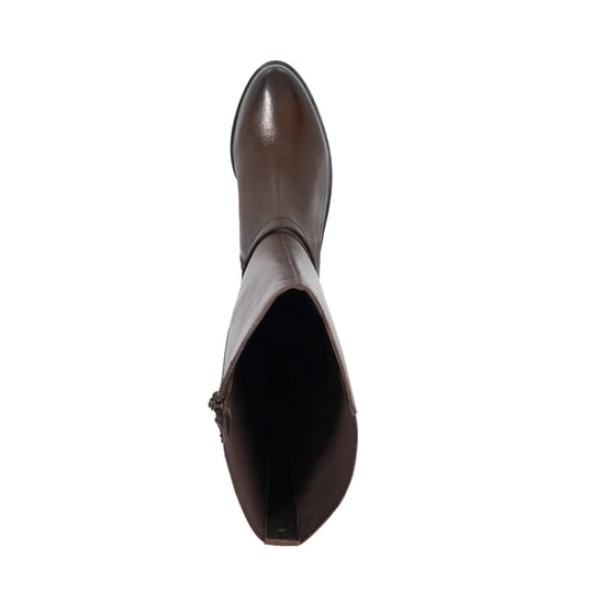 Dune Ladies Teine - Leather Knee High Boots With Buckle Detail - Image 3
