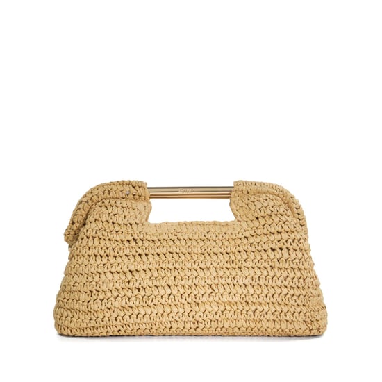 Dune Accessories Elsabeth - Raffia Bag With Gold Handles - Image 4