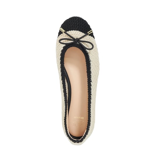 Dune Ladies Highland - Textured Bow Detail Ballet Flats - Image 4