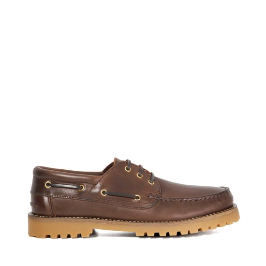 Dune Mens St Bart - Leather Lace Detail Boat Shoes - Image 2